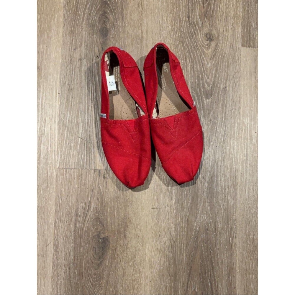TOMS Alpargata Classic Women's Size 9 Red Casual Walking Slip-On Canvas Shoes